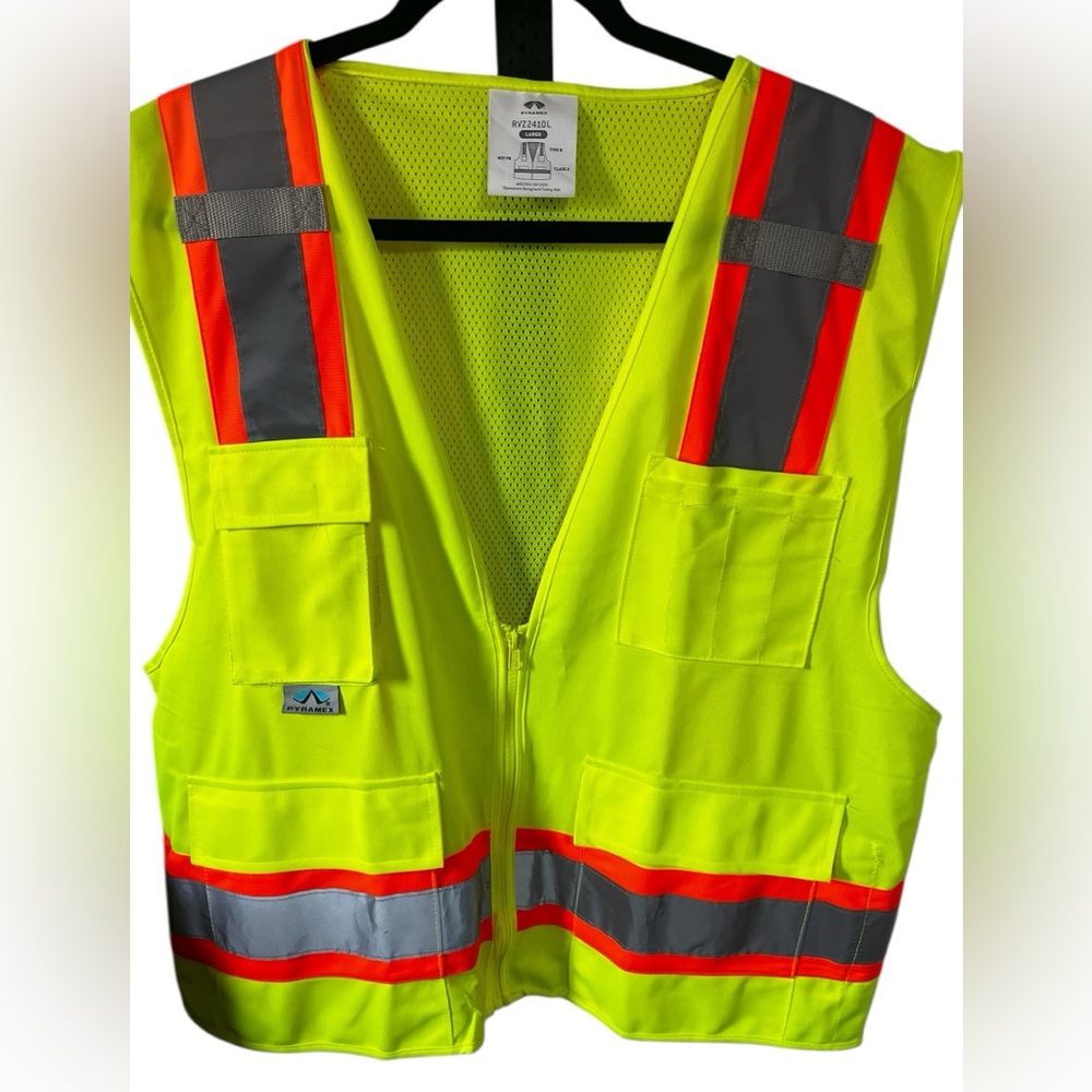 Pyramex Hi Viz Imperfection Safety Vest Sz Large